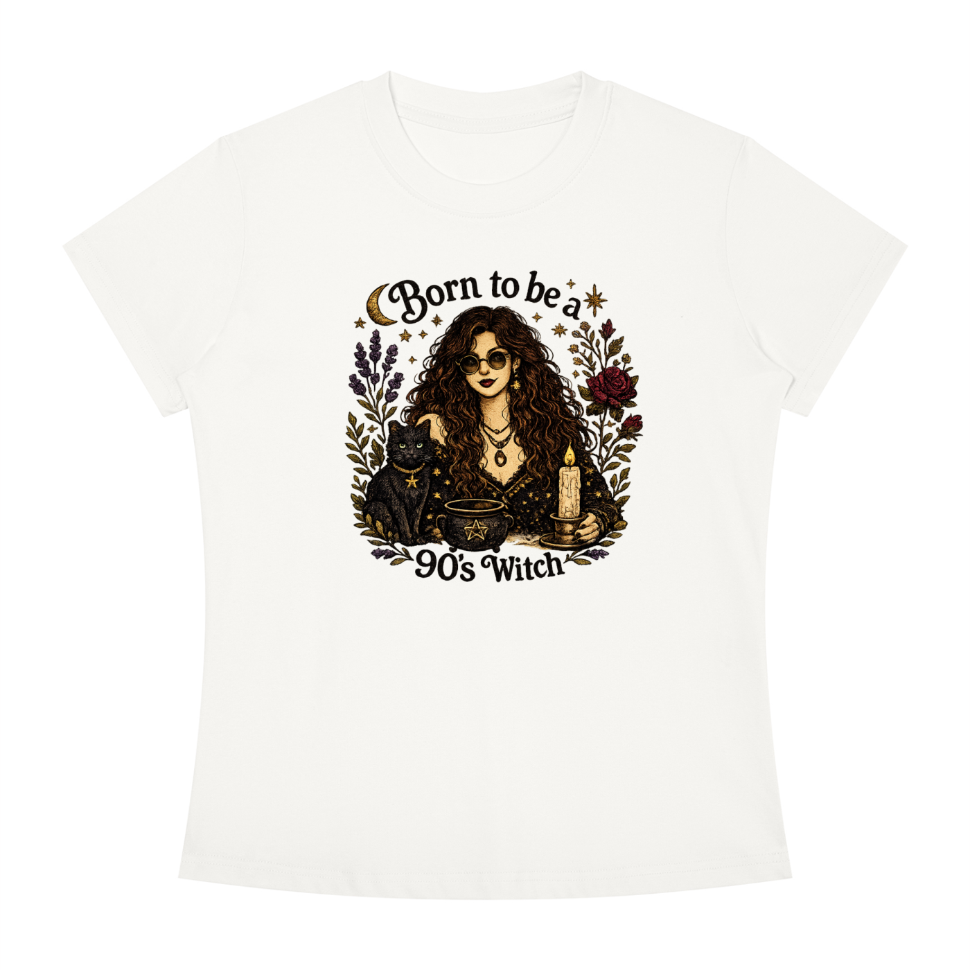 Born to be a 90's Witch Printed Tee