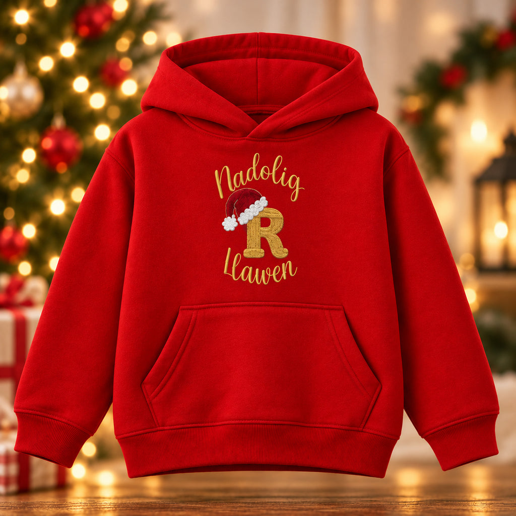 🎄 Personalised Kids Nadolig Llawen Christmas Hoodies 🎄