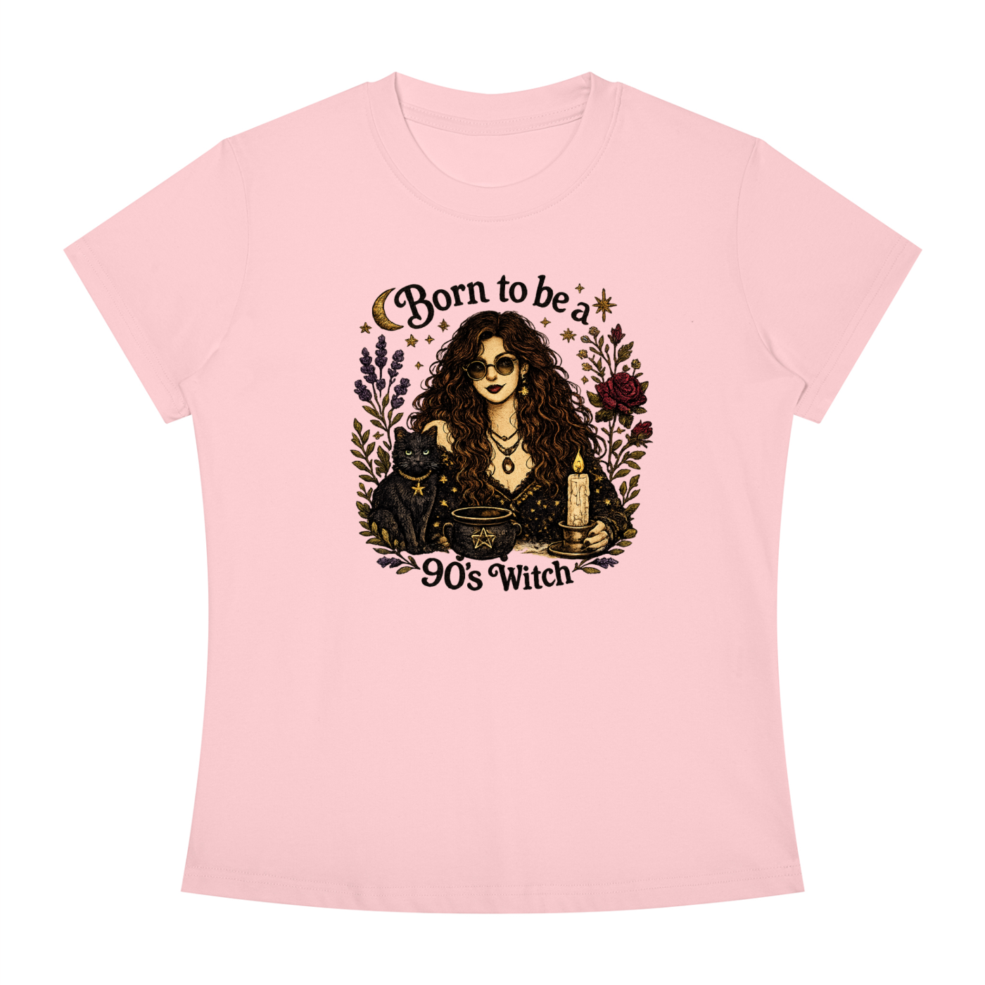 Born to be a 90's Witch Printed Tee
