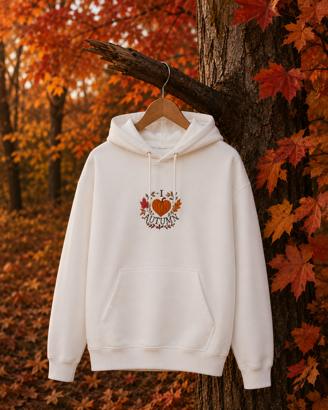 I ❤️ Autumn Embroidered Hoodie