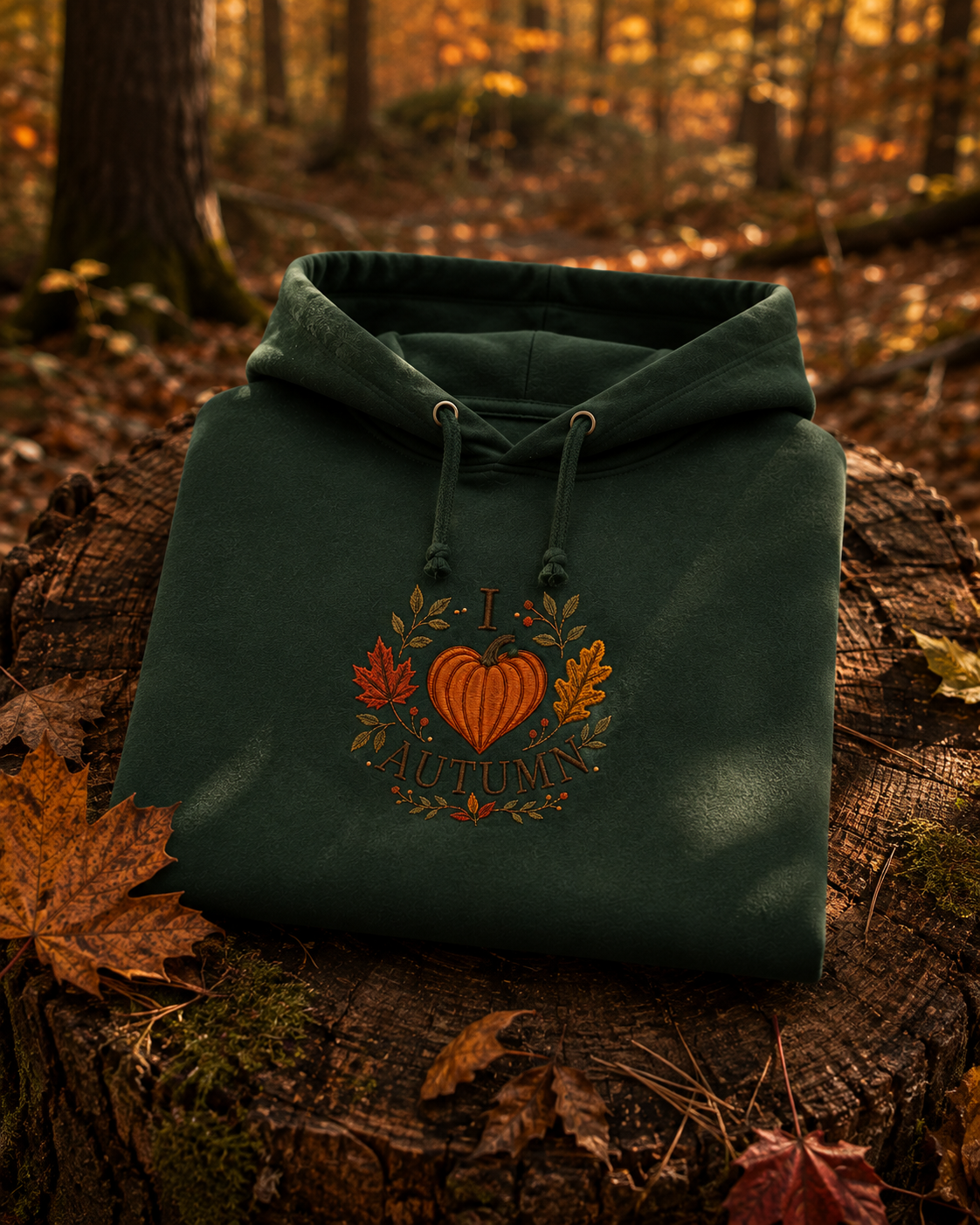 I ❤️ Autumn Embroidered Hoodie