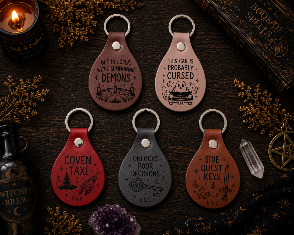 Faux-leather Keyring