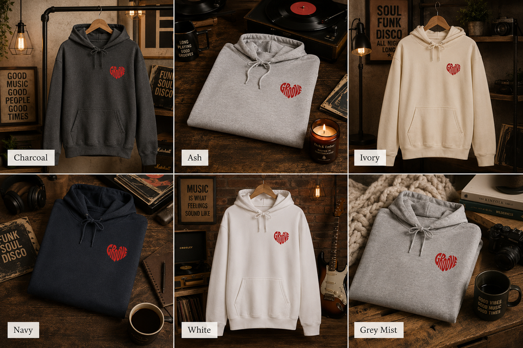 Groove is in the Heart Embroidered Hoodie