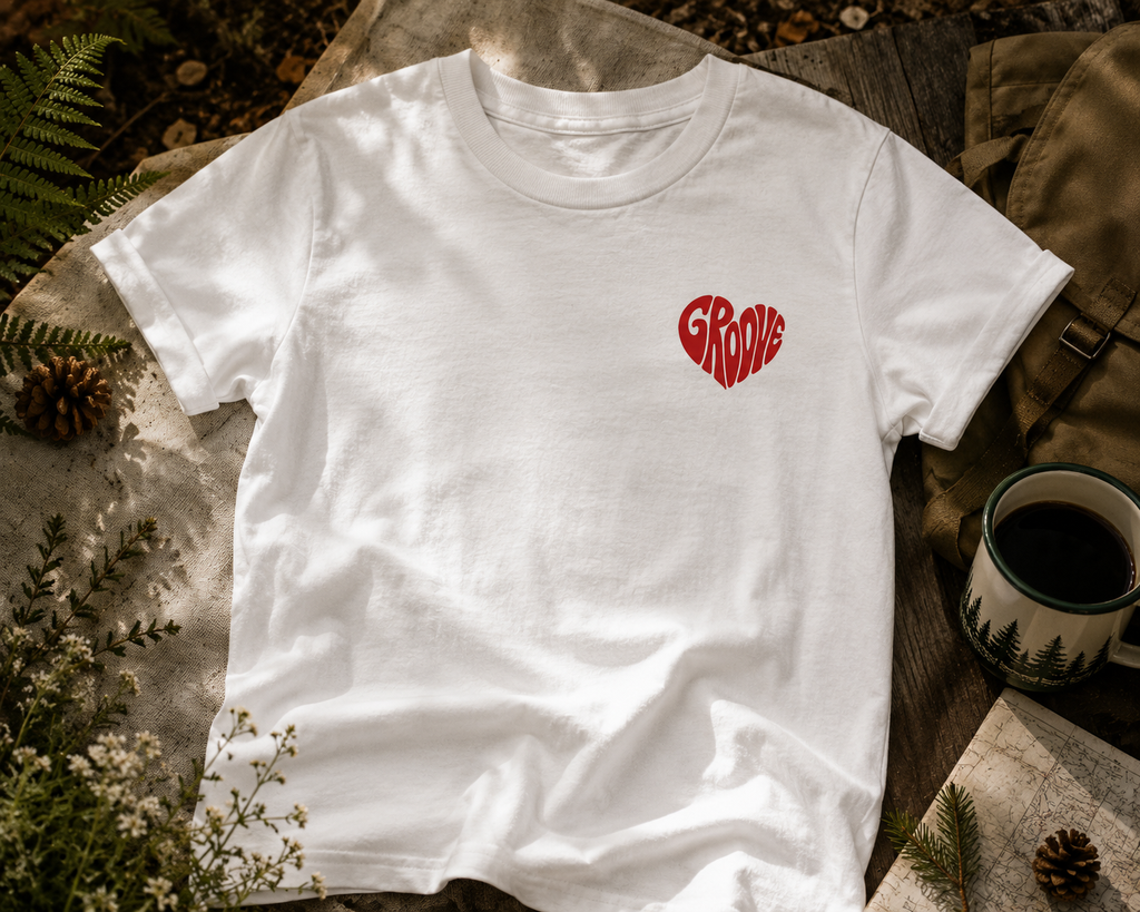 Groove is in the Heart Embroidered Tee