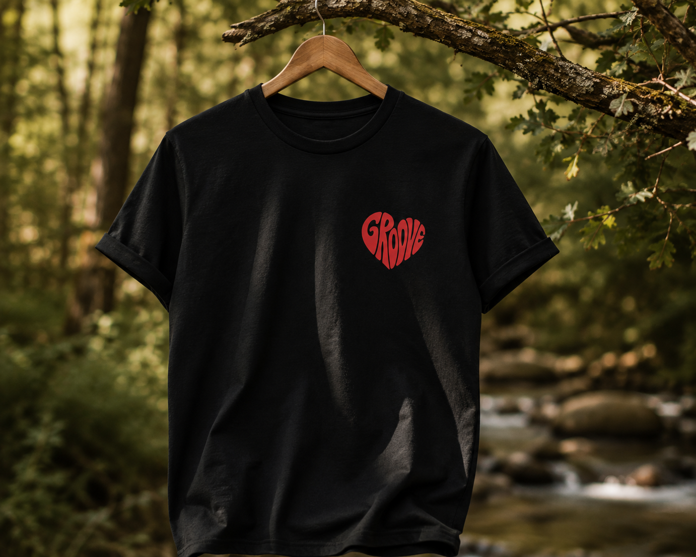 Groove is in the Heart Embroidered Tee