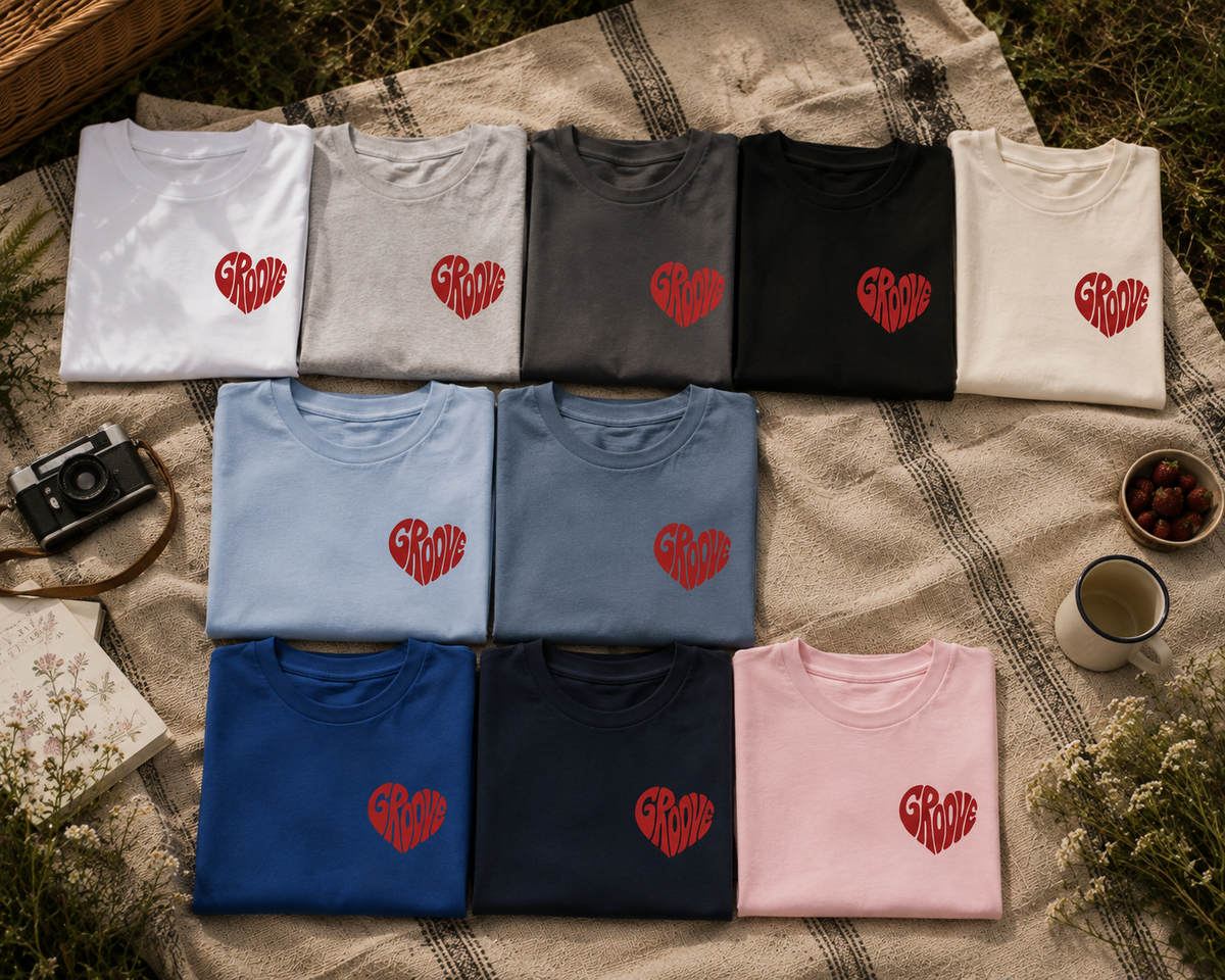 Groove is in the Heart Embroidered Tee