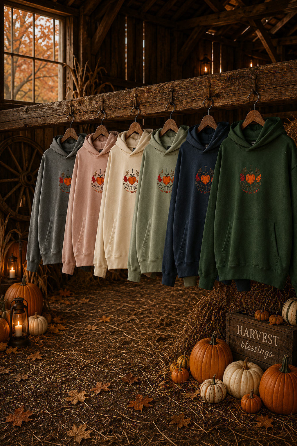 I ❤️ Autumn Embroidered Hoodie
