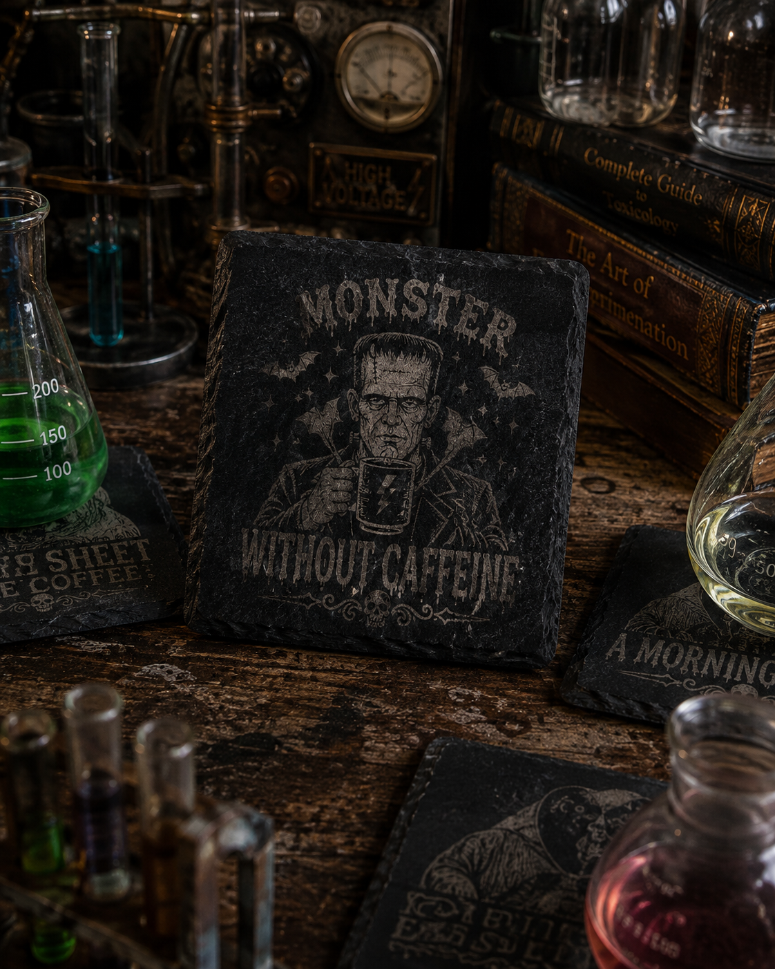 Monster Coffee Slate Coasters