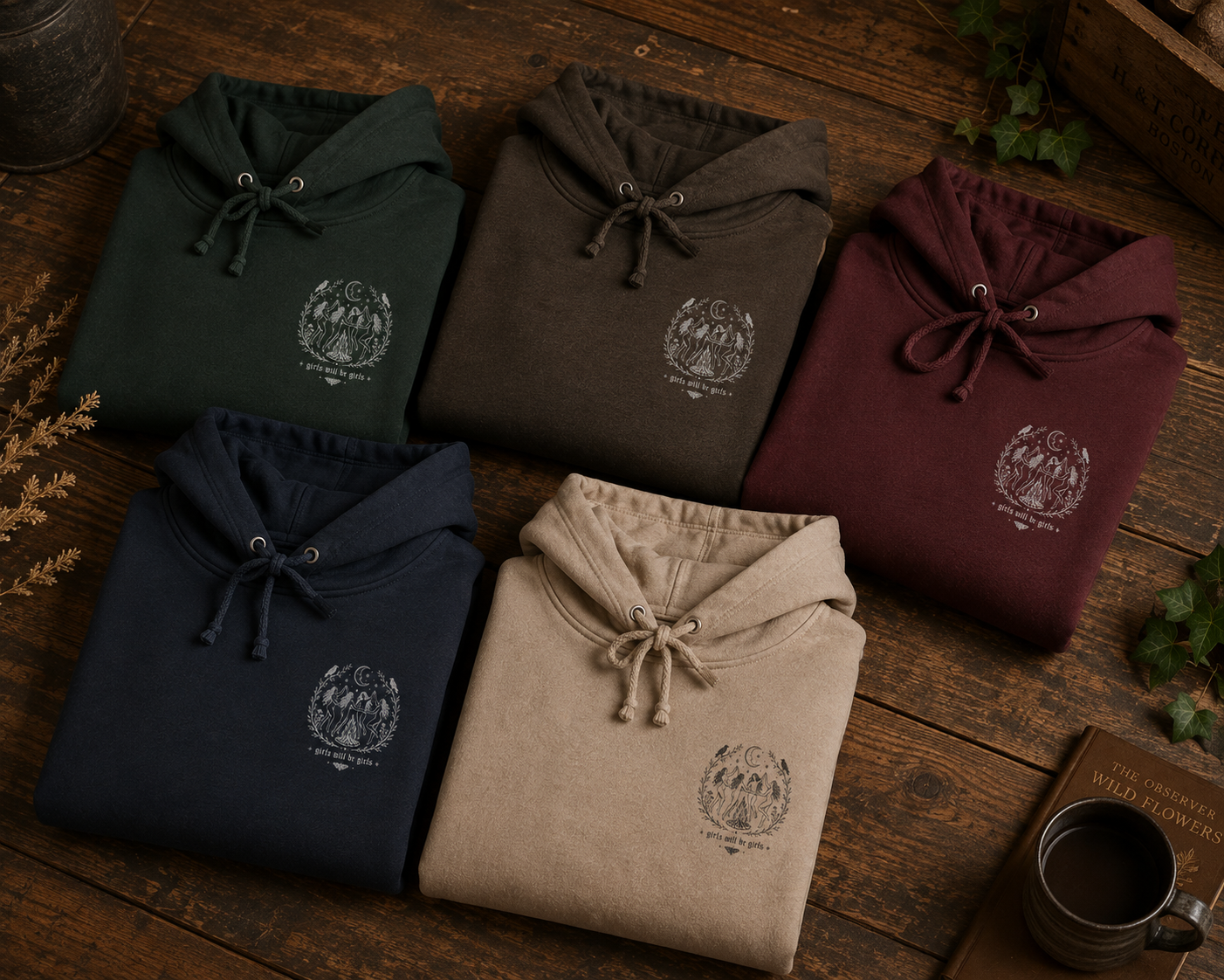 Girls will be girls Embroidered Hoodie