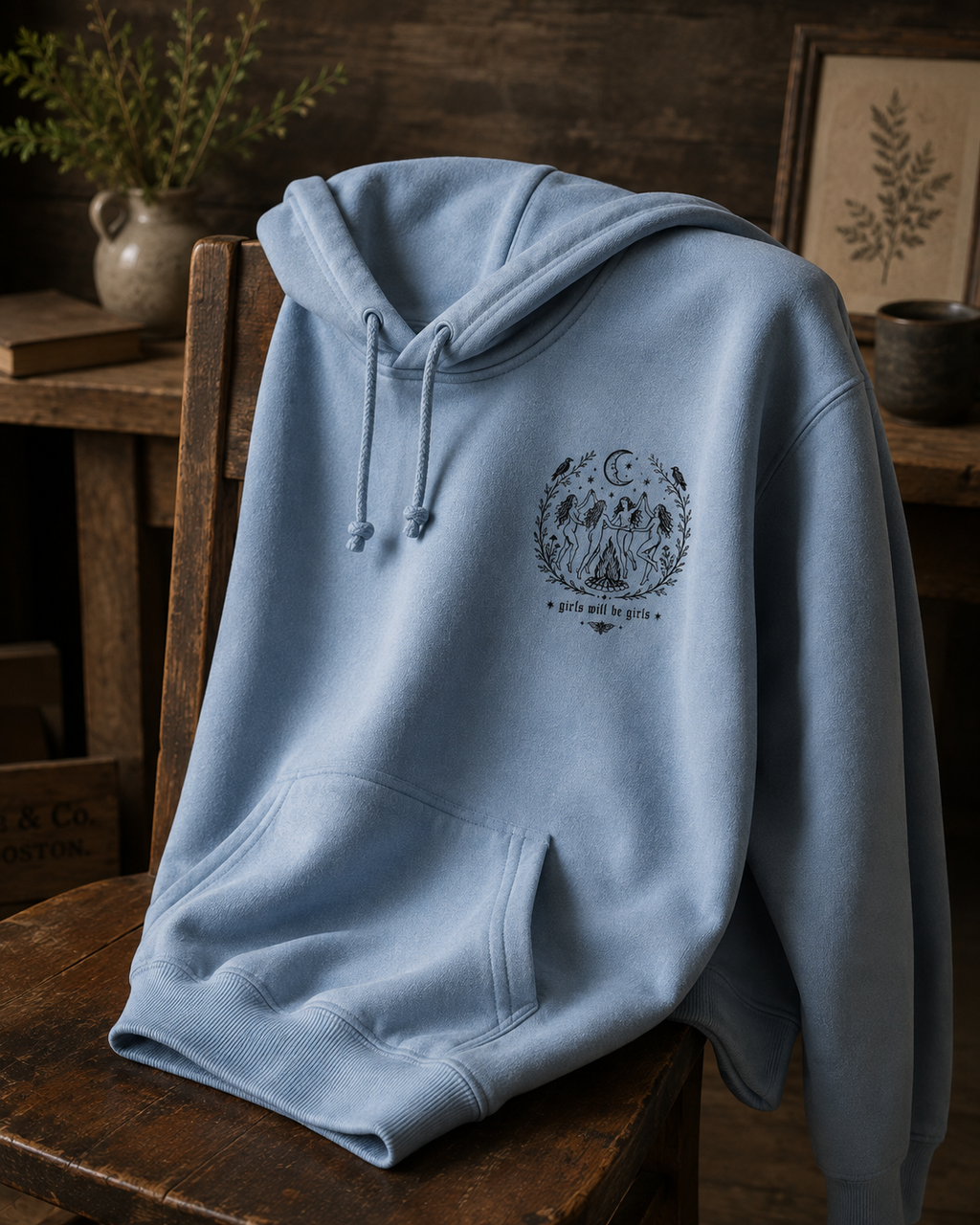 Girls will be girls Embroidered Hoodie