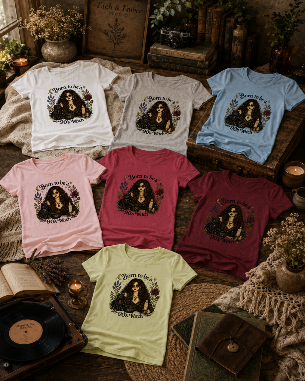 Born to be a 90's Witch Printed Tee