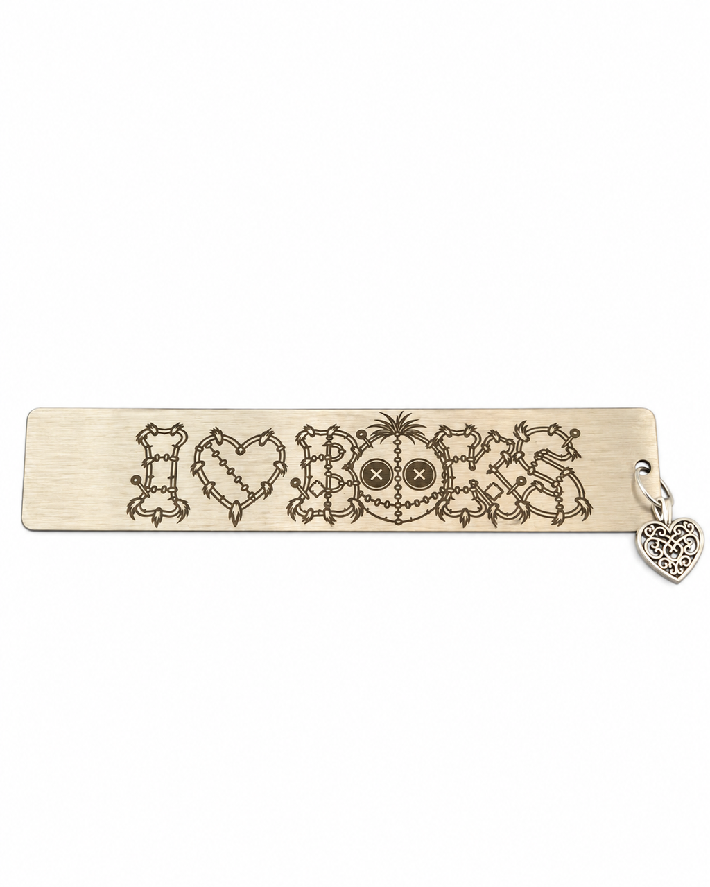 I Love Books – Stainless Steel Bookmark
