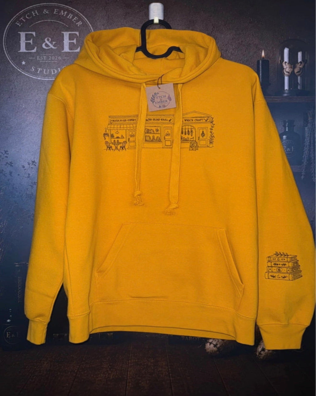 Black Cat Alley - Embroidered Hoodie