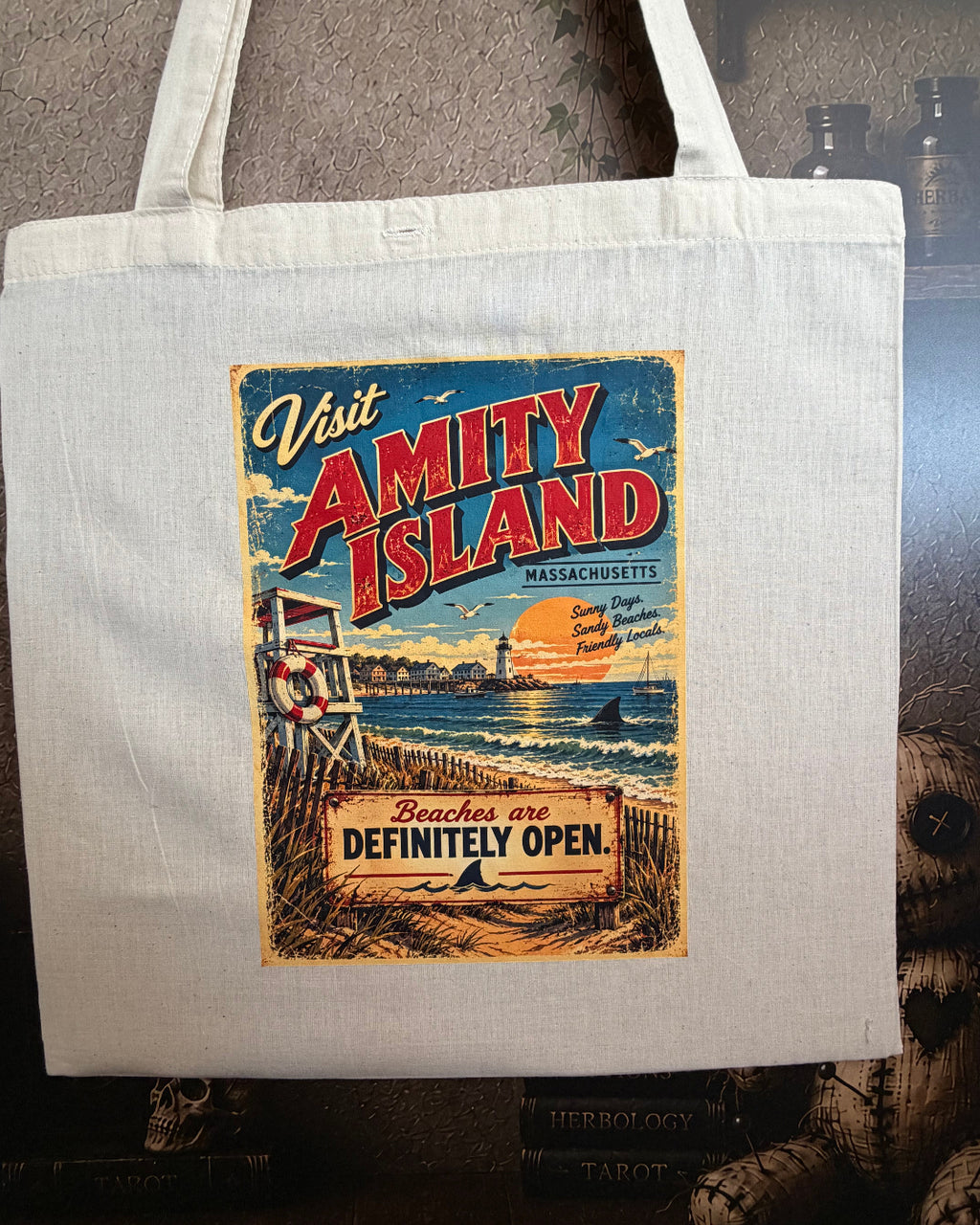 Amity Island – Vintage Horror Tourism Tote Bag