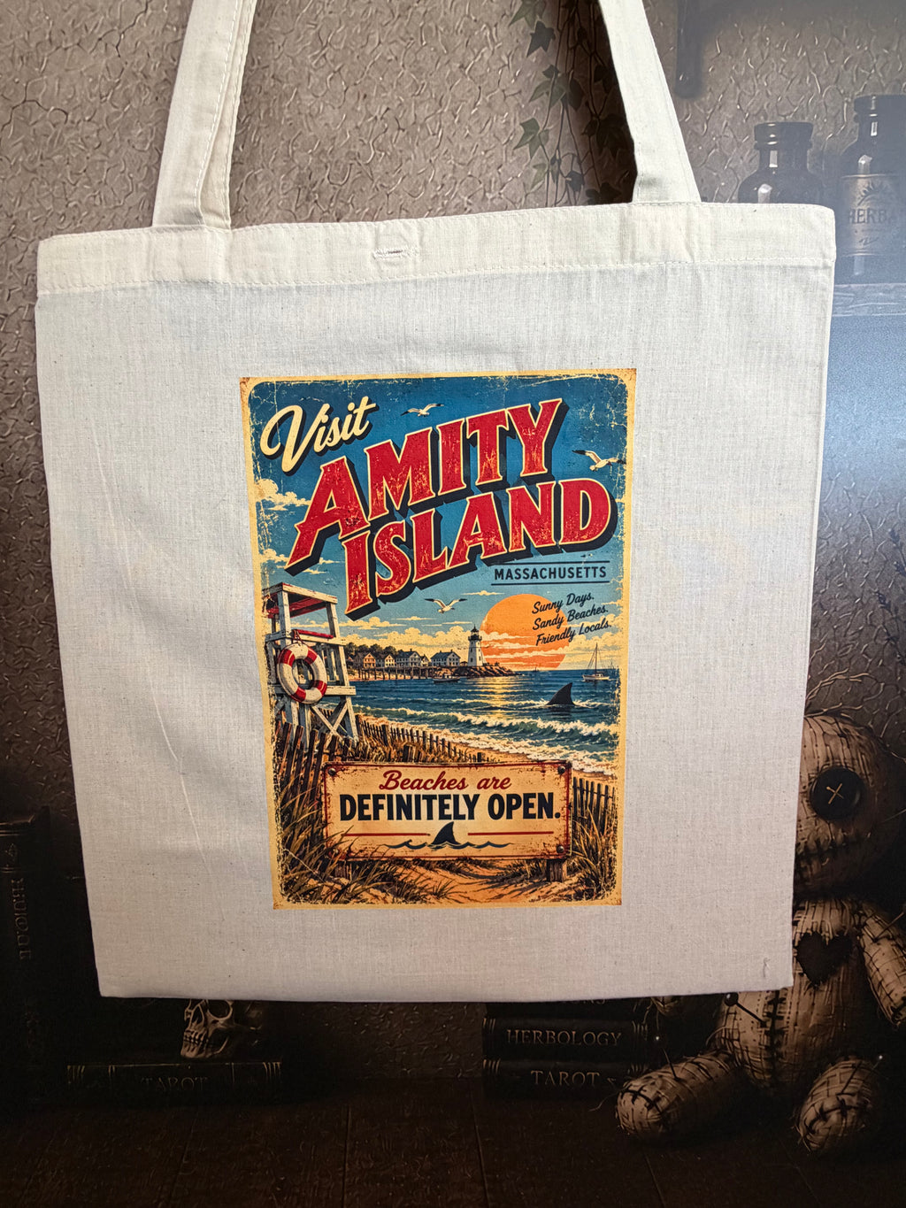 Amity Island – Vintage Horror Tourism Tote Bag