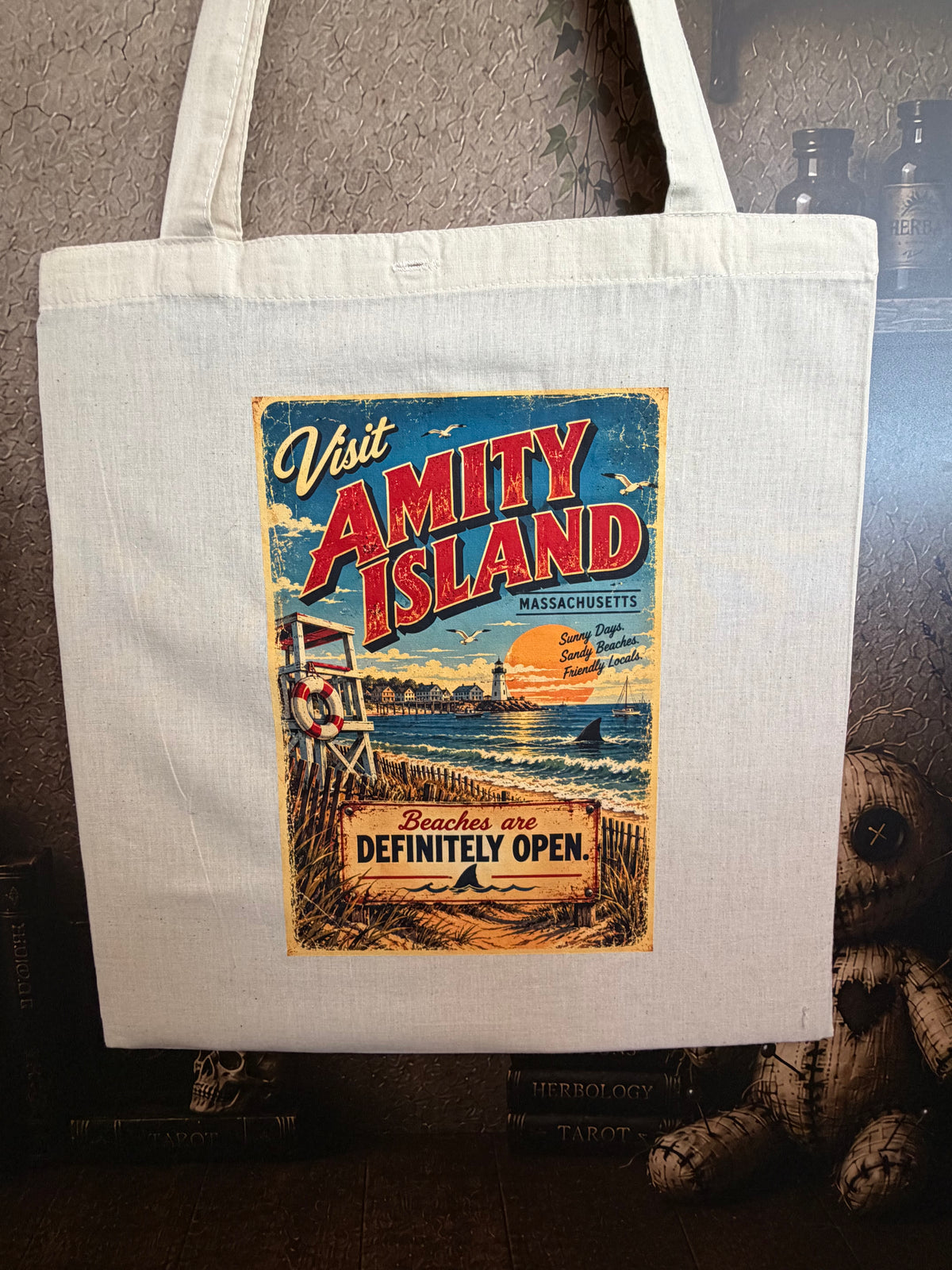 Amity Island – Vintage Horror Tourism Tote Bag